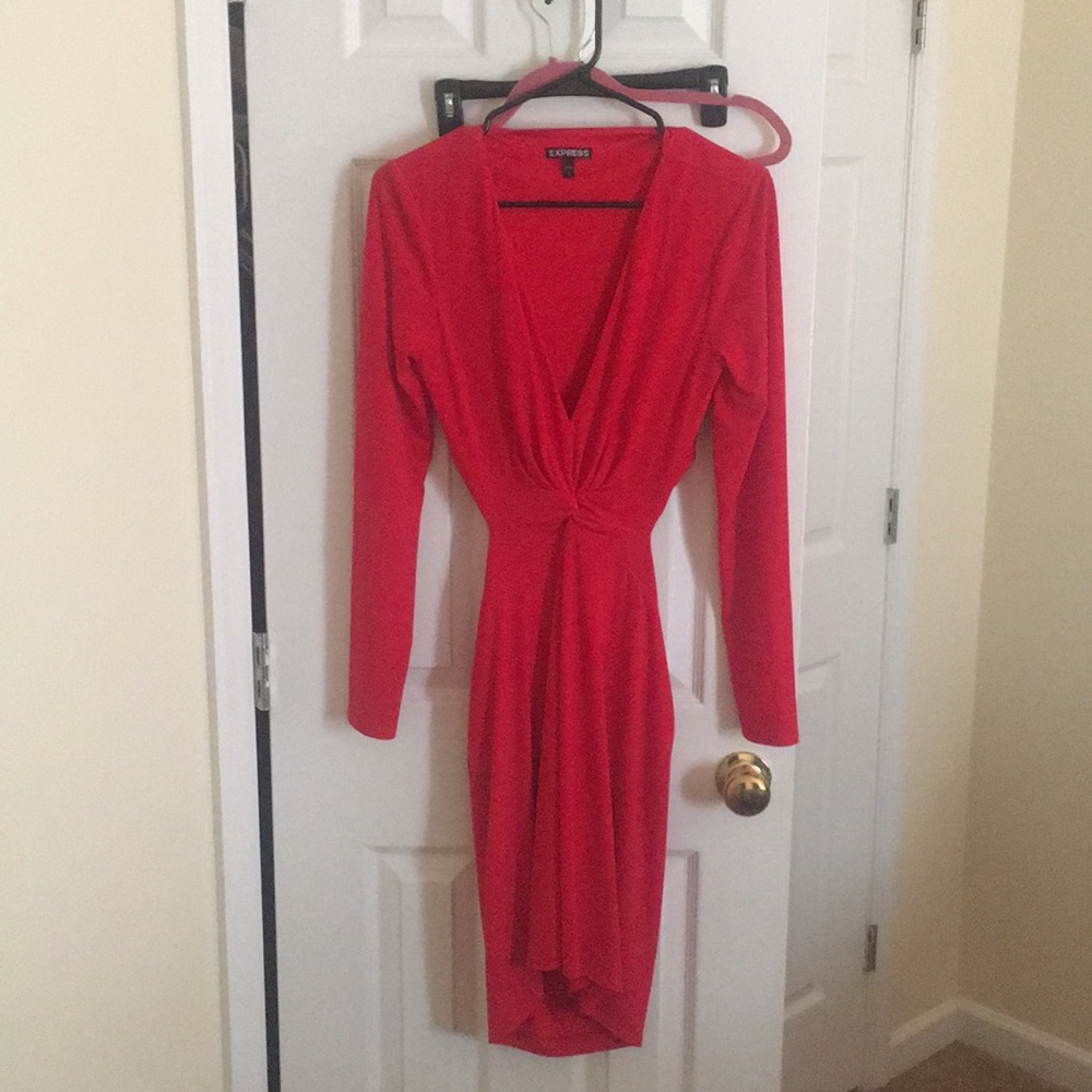 Red cocktail dress